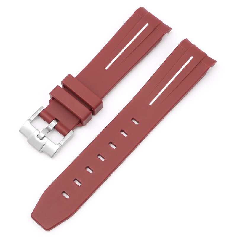 Omega X Swatch Moonswatch Brown and White Rubber Strap - HorologyWrists