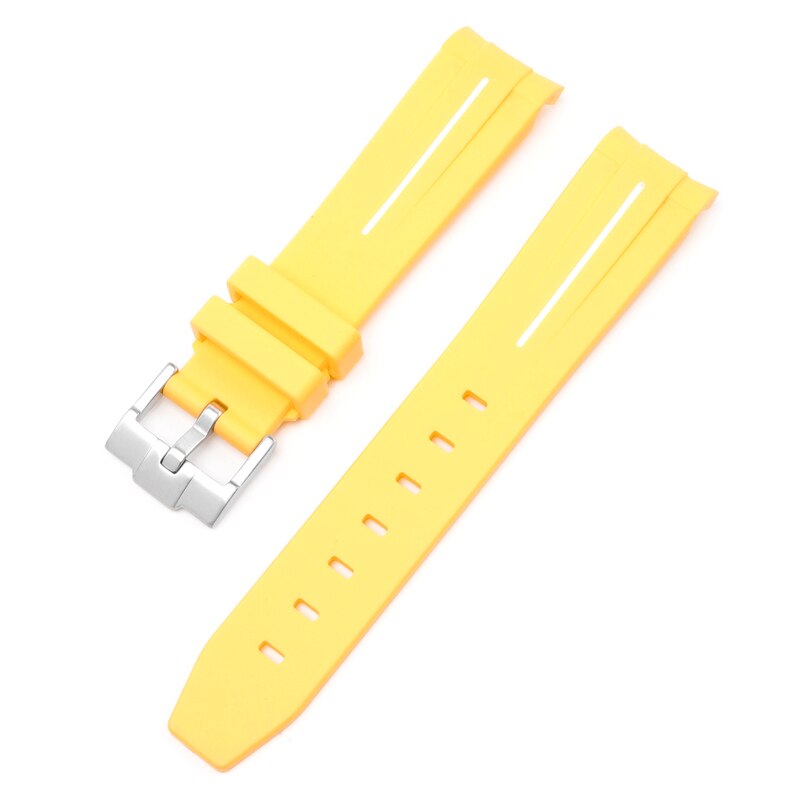 Omega X Swatch Moonswatch Yellow and White Rubber Strap - HorologyWrists